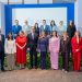 Directivos de Copardom, encabezado por su presidenta, Laura Peña Izquierdo, y el vicepresidente ejecutivo del Conep, César Dargam.