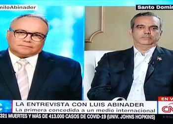 El presidente Abinader habló durante una entrevista con la cadena CNN.