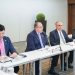Julio Virgilio Brache, presidente de la AIRD; Magín Díaz, ministro de Hacienda y Economía; Celso Juan Marrainzi, presidente del Conep; y César Dargam, vicepesidente ejecutivo.