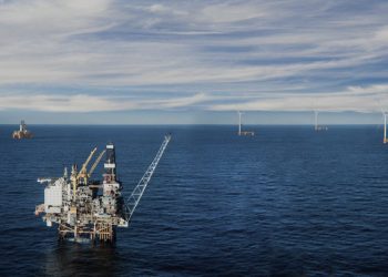 Plataforma de ONE-Dyas en el Mar del Norte, donde la producción de gas alcanzará los 1,000 millones de metros cúbicos anuales.