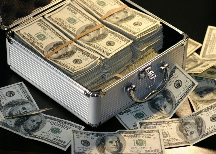 Riqueza, fortuna, dólares, millonario