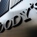 Moody's sign on 7 World Trade Center tower in New York