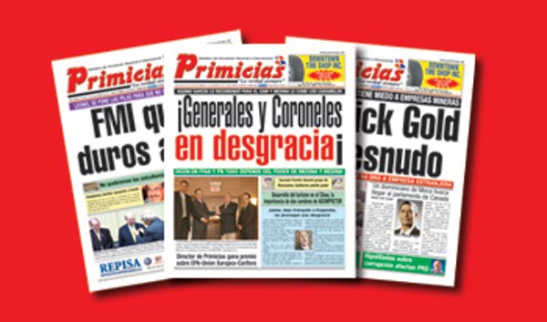 El periódico Primicias circula semanal impreso y en su versión digital como primicias.com.do y primicias.net