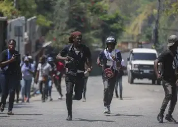 Algunos de los manifestantes llevaban pasamontañas, otros llevaban machetes y coreaban consignas hostiles.