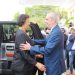 La presidenta de Surinam, Jennifer Geerlings-Simons, fue recibida este lunes por el presidente dominicano Luis Abinader, en el Palacio Nacional.