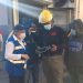 Las unidades del Cuerpo de Bomberos continúan las labores de combate al fuego y control del siniestro.
