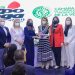 Los organizadores de Expo Vega Real 2021 entregaron un reconocimiento a la empresaria Ligia Bonetti tras la apertura de la feria.