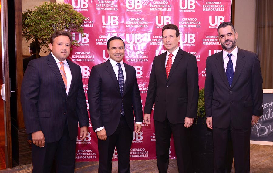 Los ejecutivos Freddy Almonte, Javier Tejada, José Jiménez y Raul Peña durante el acto de lanzamiento.