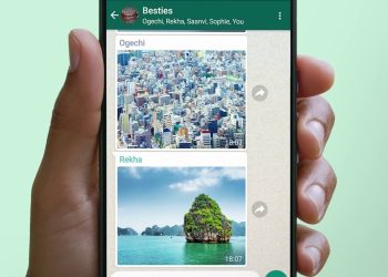 Este botón con doble fecha permite compartir ese archivo rápidamente, ya que ahorra al usuario el paso intermedio de seleccionarlo y abre automáticamente la lista de conversaciones, para que elija el destinatario.