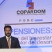 Francisco Torres, superintendente de Pensiones durante foro. - Fuente externa.